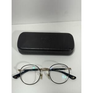 Police Eyeglasses Frame VPLD79K Col.0301 Unisex Black Gold Round Metal 50-21-145